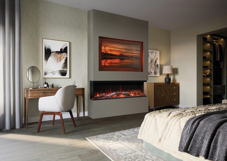 Cheminée électrique encastrable Onyx Avita 160 en 3 faces