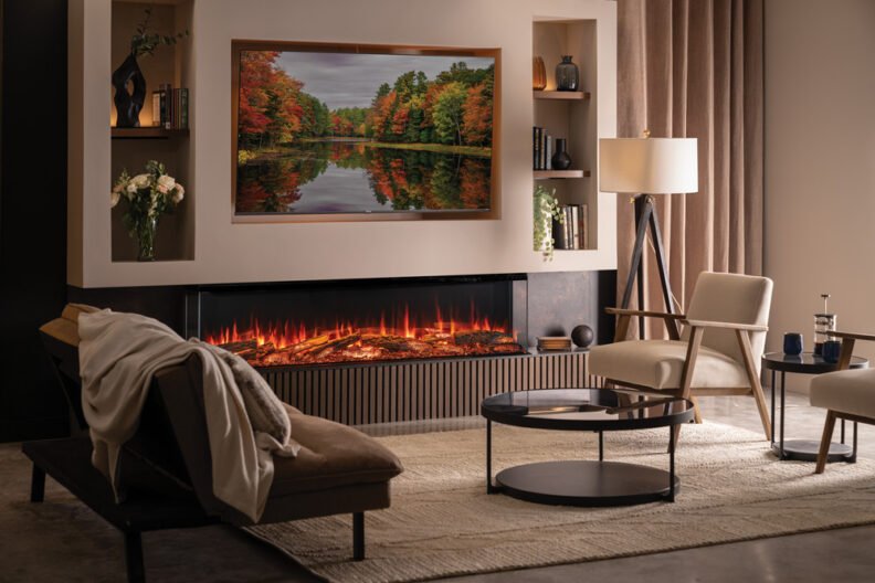 Cheminée électrique encastrable Onyx Avita 190 3 faces