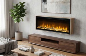 Cheminée électrique murale