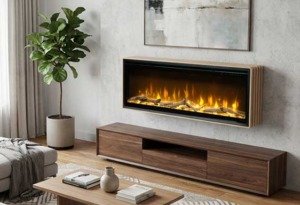 Cheminée électrique murale