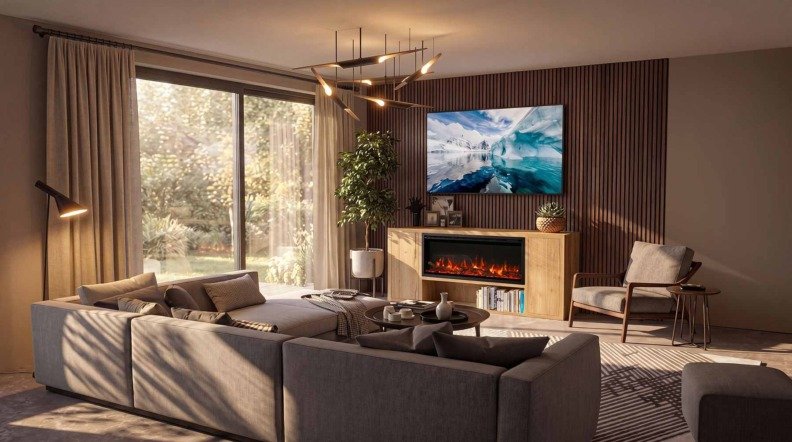 Cheminée électrique Gazco FireFX Atmos + Meuble TV – Image 2