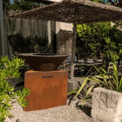 Brasero Cortenéa Tradition 100 en extérieur