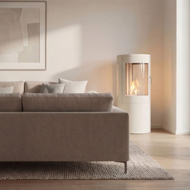 Poêle au bioéthanol rond Columbus - Vue 360° – Image 9