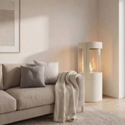 Poêle au bioéthanol rond Columbus - Vue 360° – Image 7