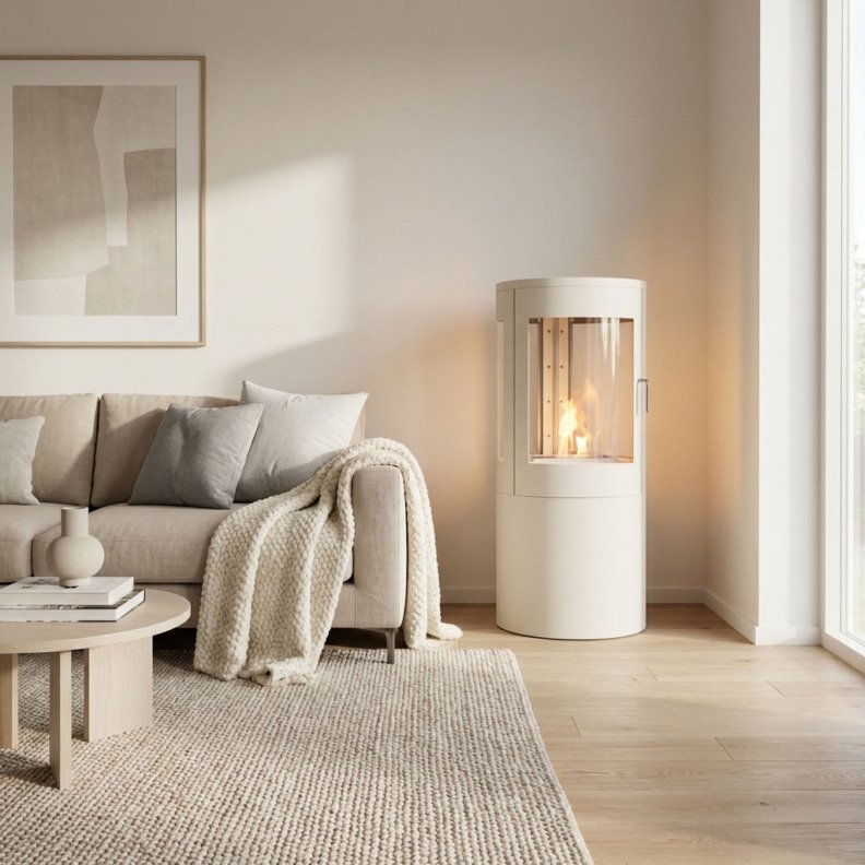 Poêle au bioéthanol rond Columbus - Vue 360° – Image 8