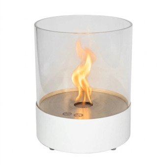 Cheminée de table au bioéthanol ScandiFires Southwark - Blanc