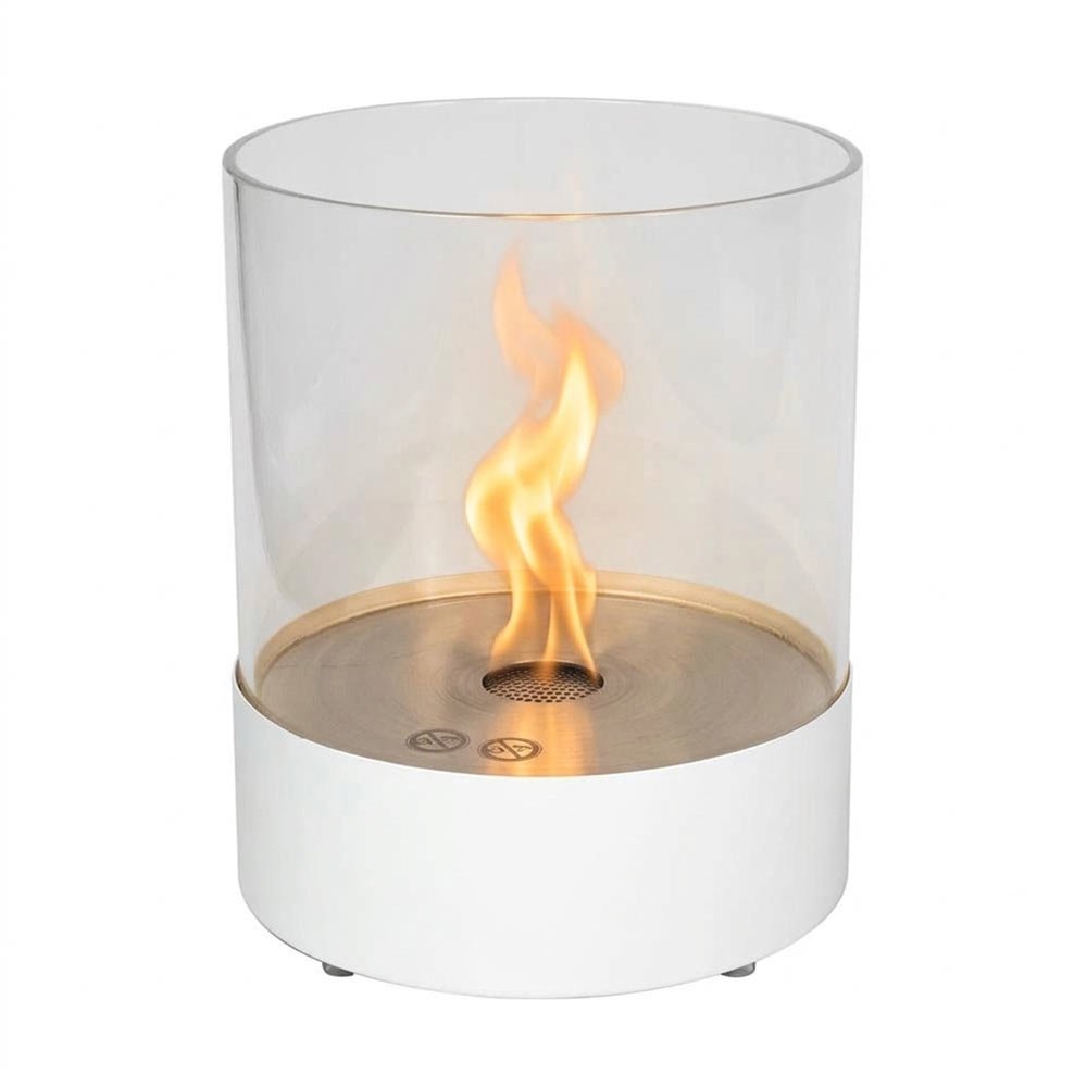 Cheminée de table au bioéthanol ScandiFires Southwark - Blanc