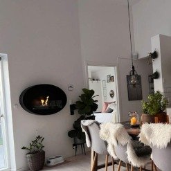 Cheminée murale Maryland accrochée sur une façade