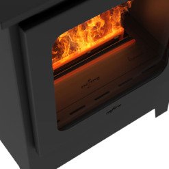 Vue plongeante sur les flammes Optimyst - Invapo Incoza