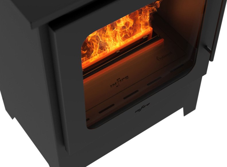 Vue plongeante sur les flammes Optimyst - Invapo Incoza