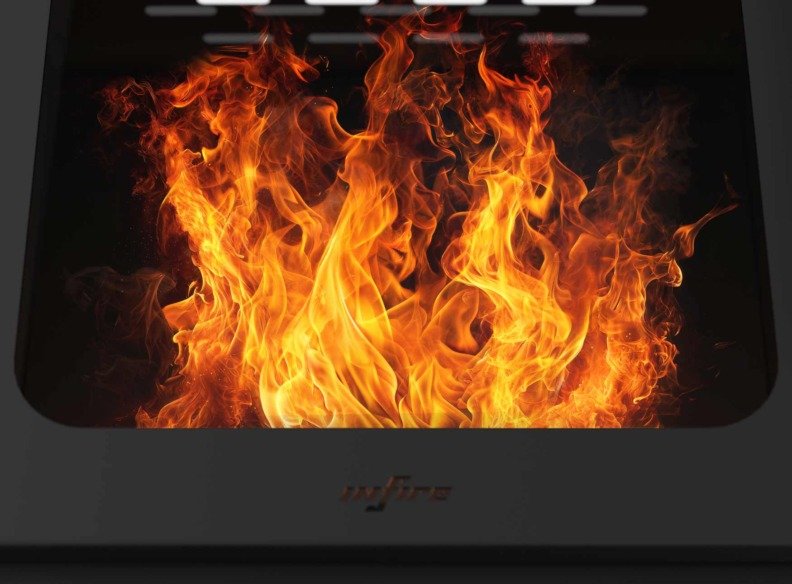 Généreuses flammes du poêle Optimyst Poêle Invapo Incoza