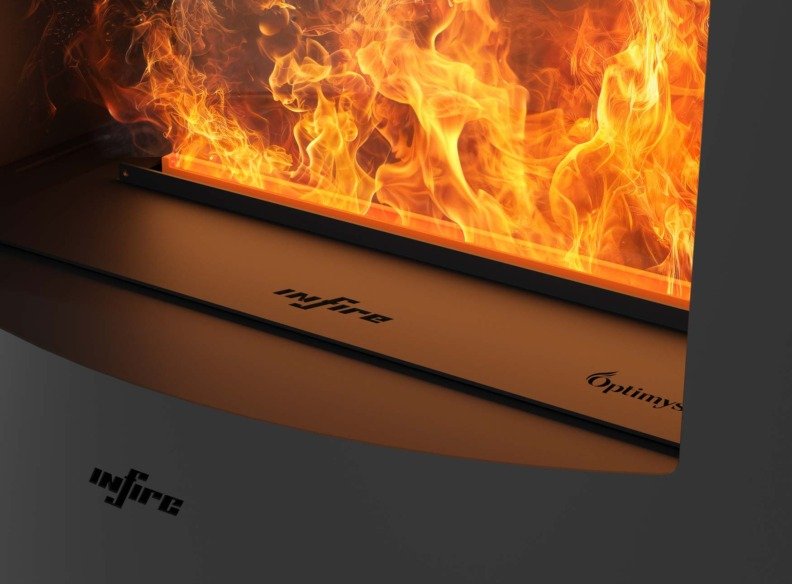 Flammes Optimyst généreuses du poêle Infire Incoza Oval