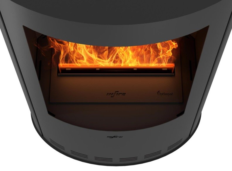 Vue plongeante sur les flammes Optimyst
