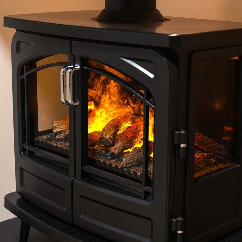 Poêle à vapeur d'eau Dimplex Fortrose 3 et ses flammes