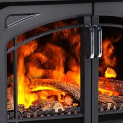 Zoom sur les détails du poêle Fortrose