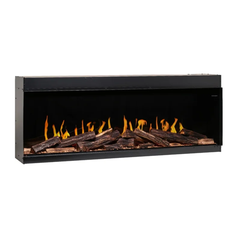 Dimplex Visage 60 Wood Deep Copper Solus Right Facing - web 1500 Foyer électrique Dimplex Visage Opti-V version 60